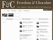 Tablet Screenshot of freedomandchocolate.com